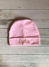 Load image into Gallery viewer, Personalized Baby Hat - Script