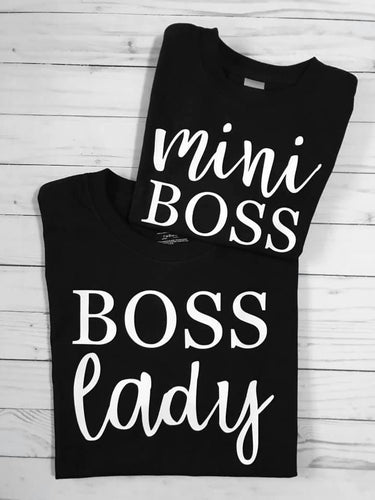 Boss Lady Mini Boss Mommy and Me Shirts