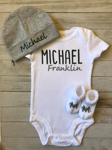 First and Middle Name Baby Gift Set