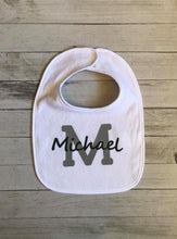 Load image into Gallery viewer, Monogrammed Feeder Style Bib
