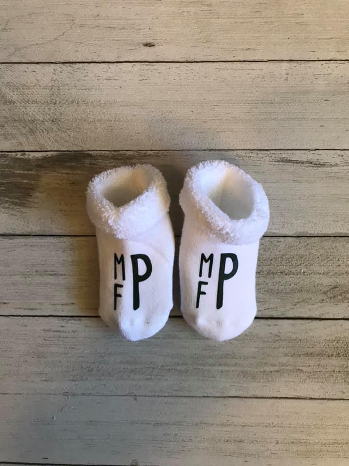 Monogrammed Baby Socks