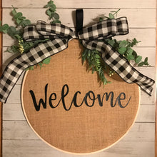 Load image into Gallery viewer, Welcome Wreath - Burlap