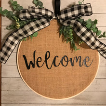 Load image into Gallery viewer, Welcome Wreath - Burlap