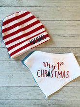 Load image into Gallery viewer, My 1st Christmas Bib and Hat