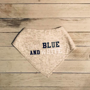 I Drool Blue and White Bib