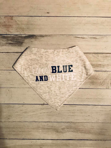 I Drool Blue and White Bib