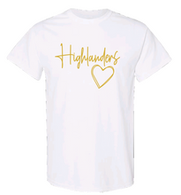 Load image into Gallery viewer, White Shirt with Metallic Gold Print