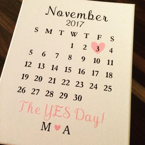 The YES Day Canvas Calendar Personalized Gift