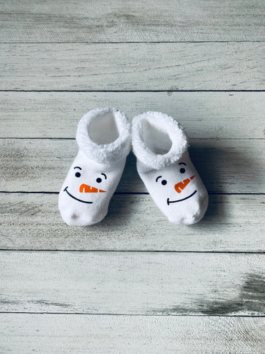 Snowman Baby Socks