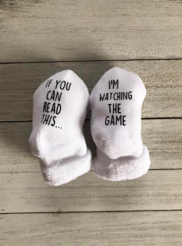 Watching the Game Baby Socks